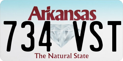 AR license plate 734VST