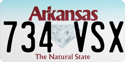 AR license plate 734VSX