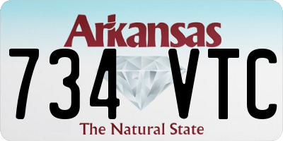 AR license plate 734VTC