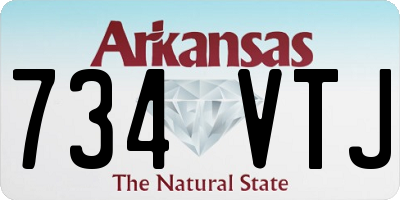 AR license plate 734VTJ
