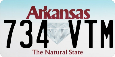 AR license plate 734VTM