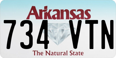 AR license plate 734VTN