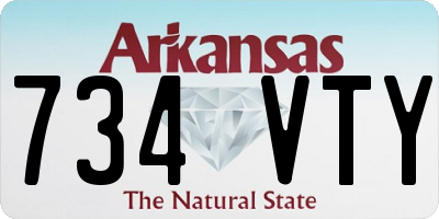 AR license plate 734VTY