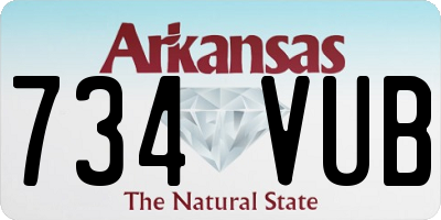 AR license plate 734VUB