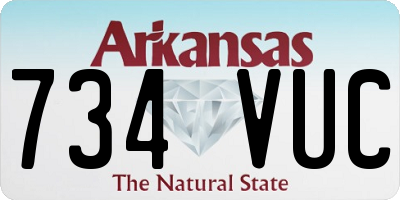 AR license plate 734VUC