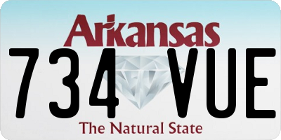 AR license plate 734VUE