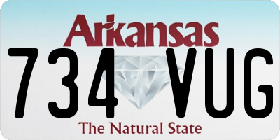 AR license plate 734VUG