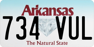AR license plate 734VUL