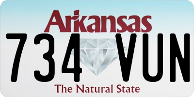 AR license plate 734VUN