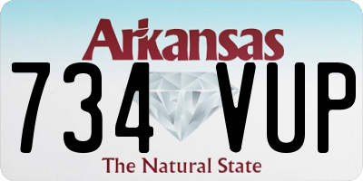 AR license plate 734VUP