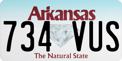 AR license plate 734VUS