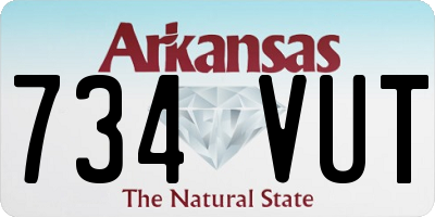 AR license plate 734VUT