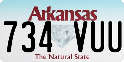 AR license plate 734VUU