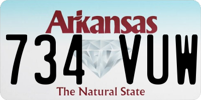 AR license plate 734VUW