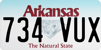AR license plate 734VUX