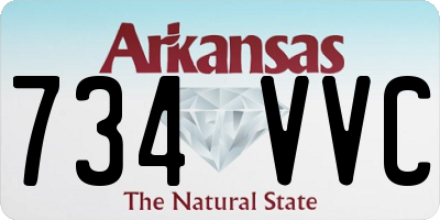 AR license plate 734VVC