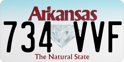 AR license plate 734VVF