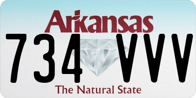 AR license plate 734VVV