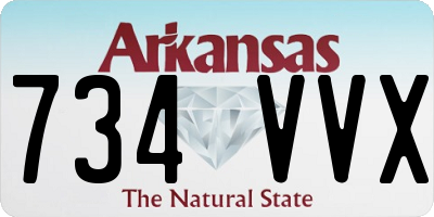 AR license plate 734VVX