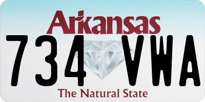 AR license plate 734VWA