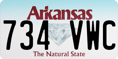 AR license plate 734VWC