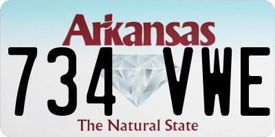 AR license plate 734VWE