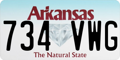 AR license plate 734VWG
