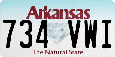 AR license plate 734VWI