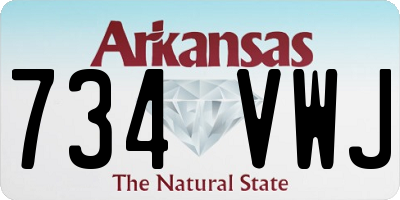 AR license plate 734VWJ