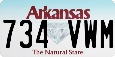AR license plate 734VWM