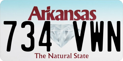AR license plate 734VWN