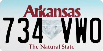 AR license plate 734VWO