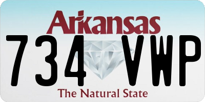 AR license plate 734VWP