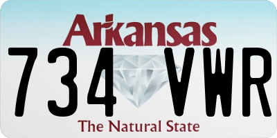AR license plate 734VWR