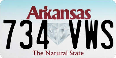 AR license plate 734VWS