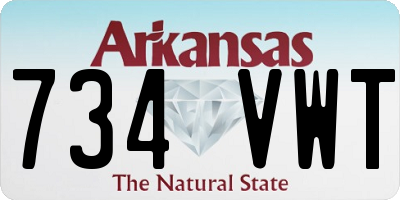 AR license plate 734VWT