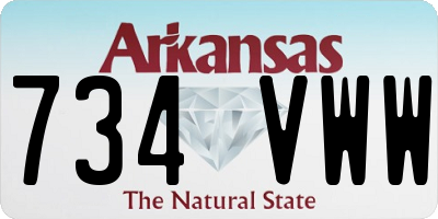 AR license plate 734VWW