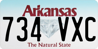 AR license plate 734VXC