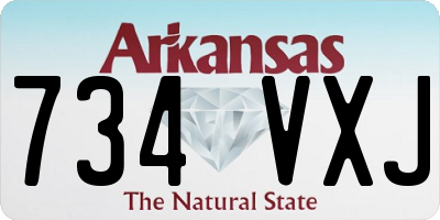 AR license plate 734VXJ