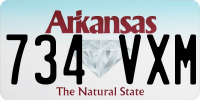 AR license plate 734VXM