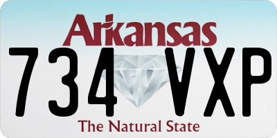 AR license plate 734VXP