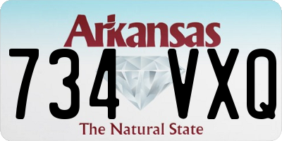 AR license plate 734VXQ