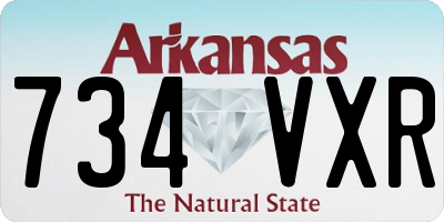 AR license plate 734VXR
