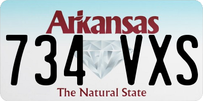 AR license plate 734VXS