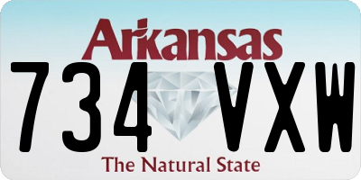 AR license plate 734VXW