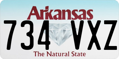 AR license plate 734VXZ