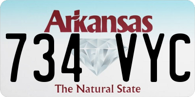 AR license plate 734VYC
