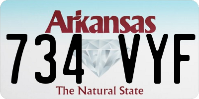AR license plate 734VYF