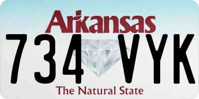 AR license plate 734VYK