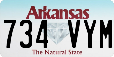 AR license plate 734VYM